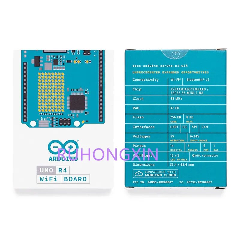 Imagem -05 - Arduino Uno r4 Led Matrix Wifi Abx00087 Renesasra4m1 Velocidade Aumentada de 32kb para 256kb com 48mhz Flash Memory Development Board