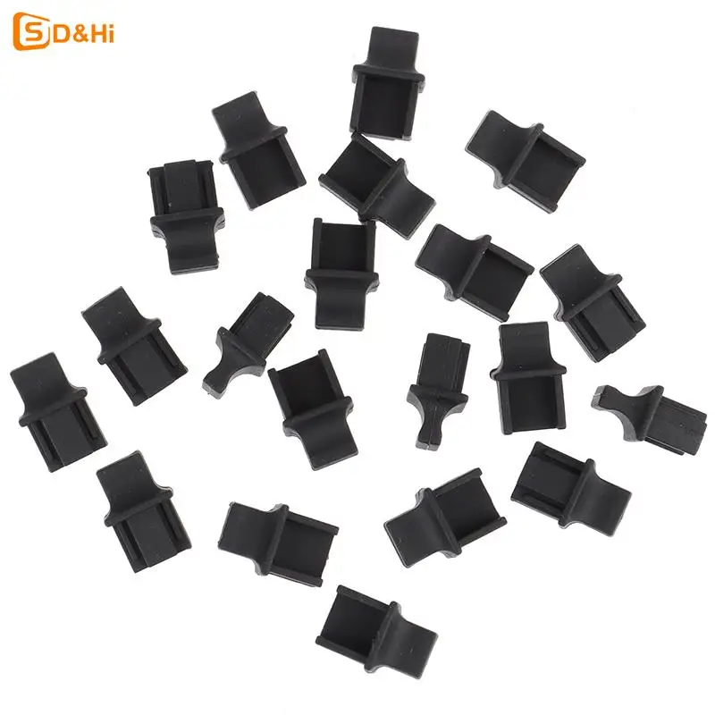 20pcs RJ45 protective soft rubber cover network connector end cover router connection end dust plug