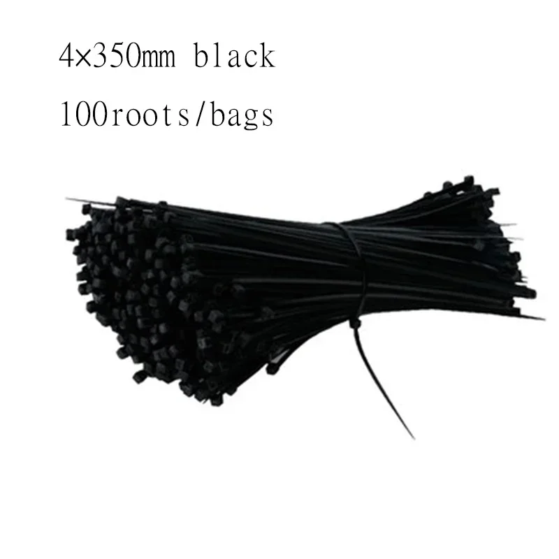 Plastic Nylon Cable Tie 100 PCS Black 3X100 Fixing Ring 4X200   Zipper with 5X300 Self-locking
