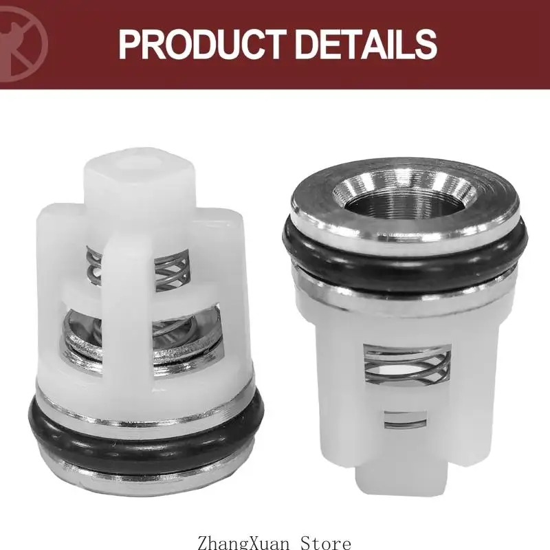 Aftermarket-Pumpen-Check-Ersatzset für Hochdruckreiniger, enthält 6 Teile mit vormontierten Dichtungen zur Wiederherstellung von – Detail 3
