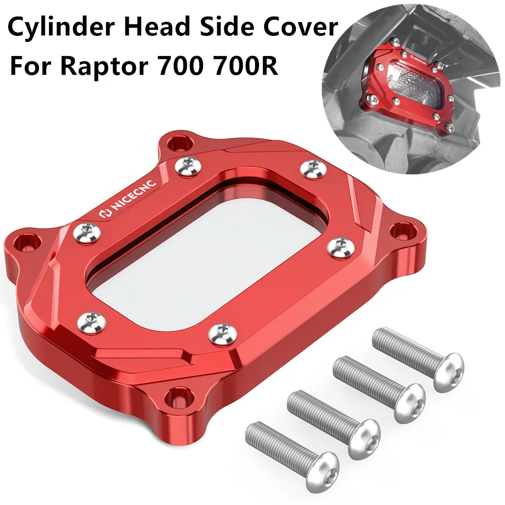 For Yamaha Raptor 700 700R Cylinder Head Side Cover Cap Guard Protector ATV For Rhino Kodiak Viking 700 Grizzly #1S3-11186-00-00