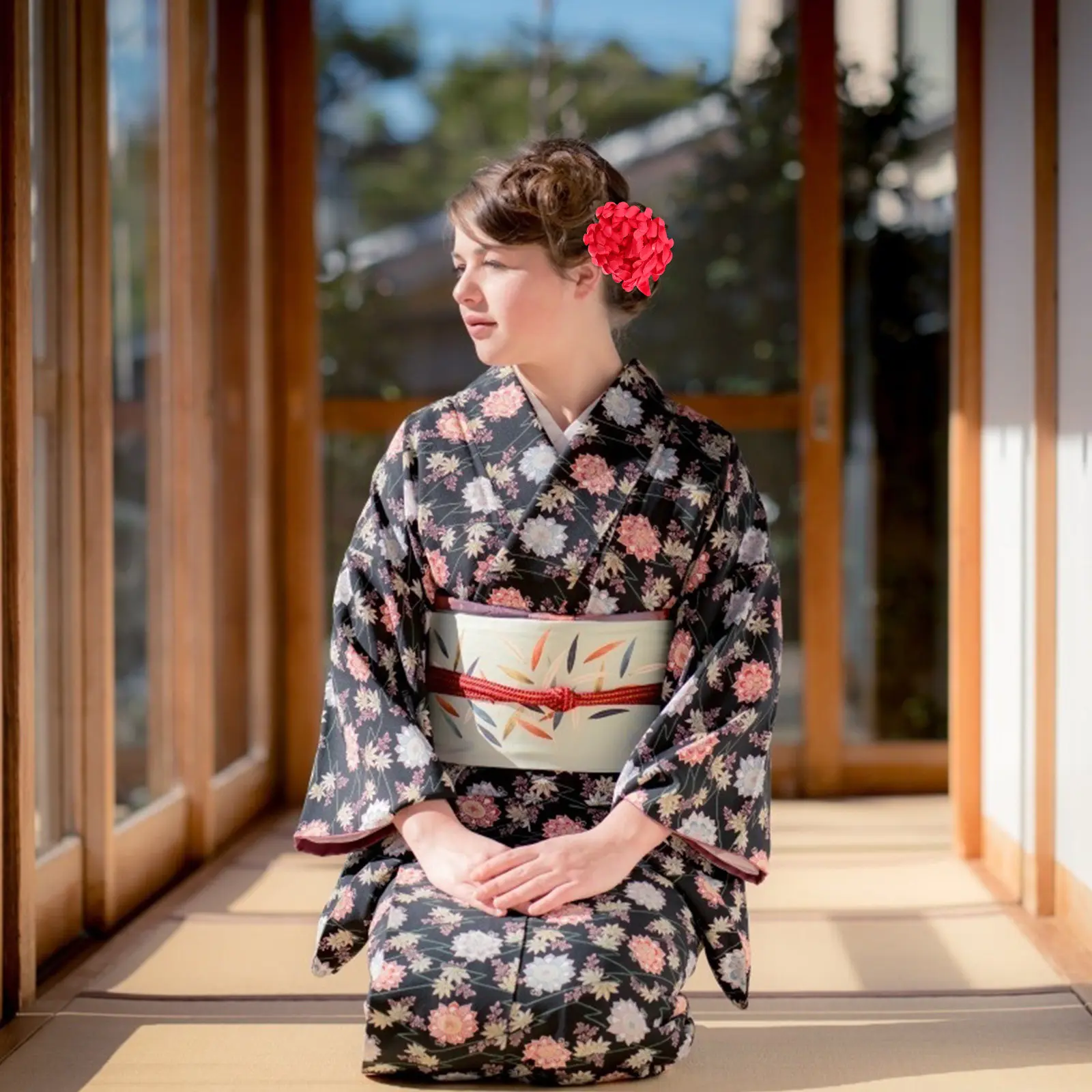 

9Pcs Kimono Style Hair Clip Set Japanese Traditional Headdress Accessories with Tassels for Women Hair Styling Festival Cosplay