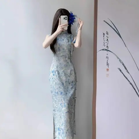 Chinese Dress Qipao Cheongsam Traditional Chinese Clothing Hanfu Sexy Ethnic Style Women Clothes Party Cosplay Costumes Fairy