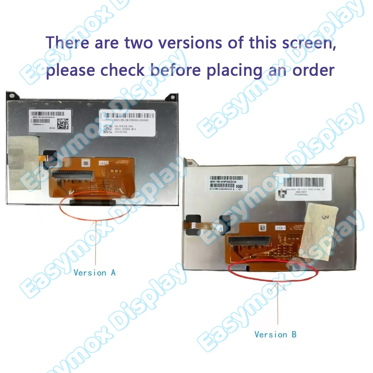 

5" LCD Display C050QAN01 C050QAN01.0 59.05C19.001 Screen Replacement