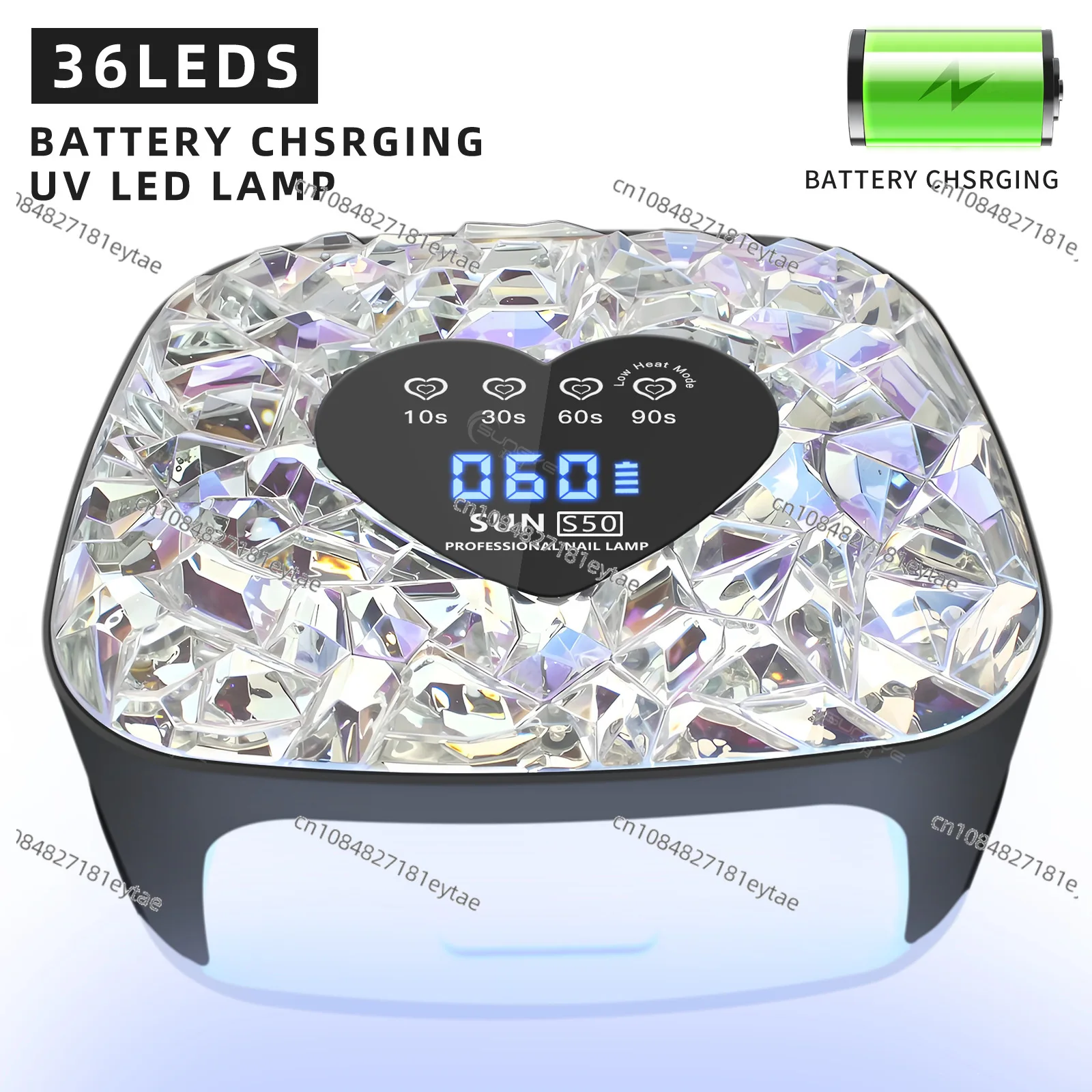 High power nail polish glue baking lamp wireless charging nail phototherapy machine nail lamp