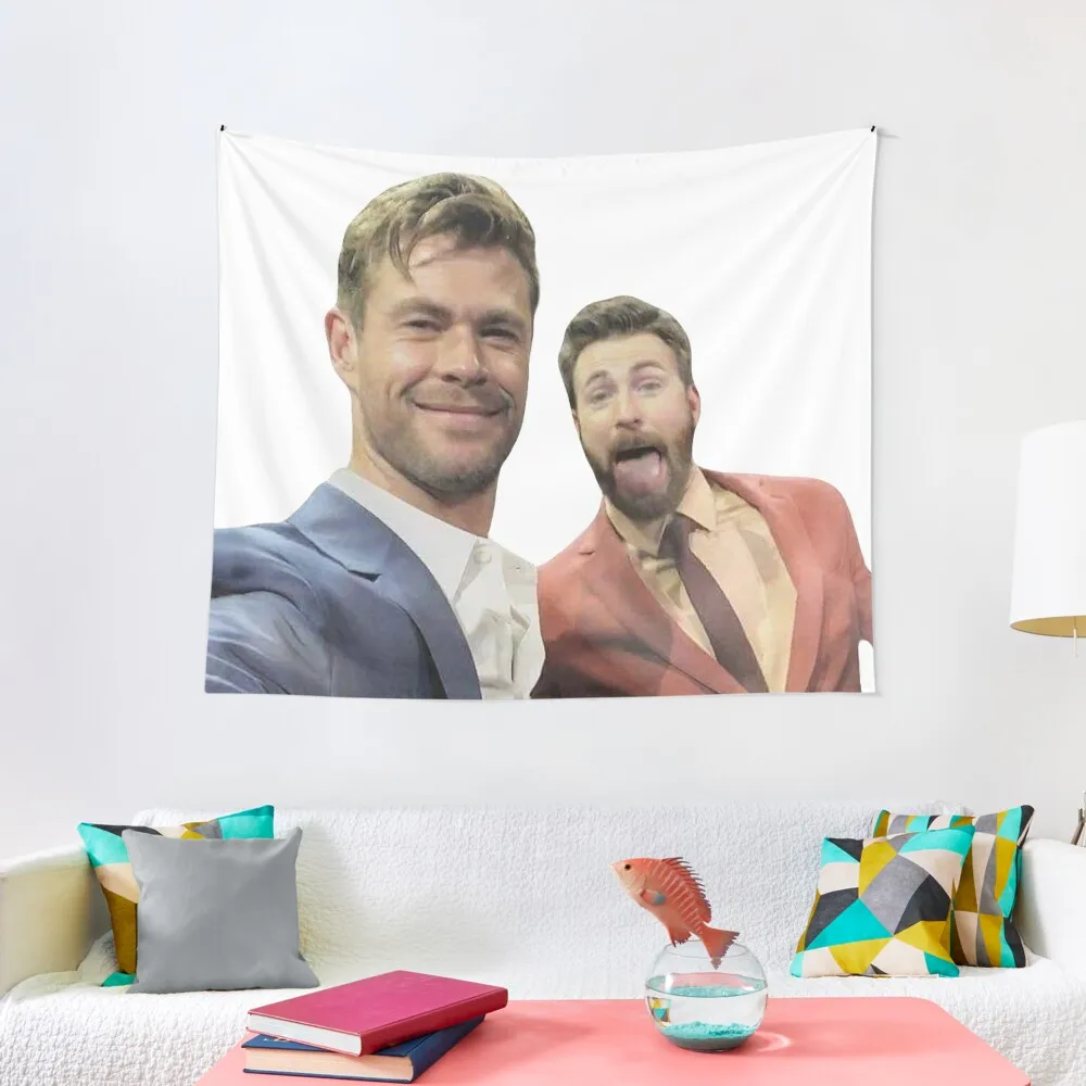 

chris evans and chris hemsworth Tapestry Home Decorating Aesthetic Room Decors Tapestry