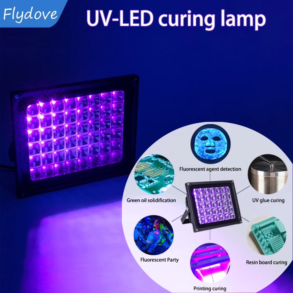 

LED UV Curing 405nm 395nm 365nm Ultraviolet Lamp For SLA DLP 3D AC110-240V Purple Ultraviolet Floodlig