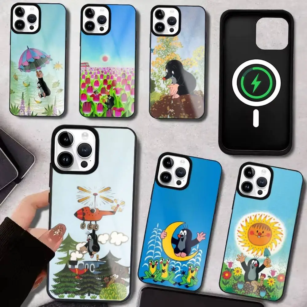 

The L-Little Cartoon M-Mole Phone Case For iPhone17,16,15,14,13,12,11 Plus,Pro Max, New Magnetic Wireless Charging