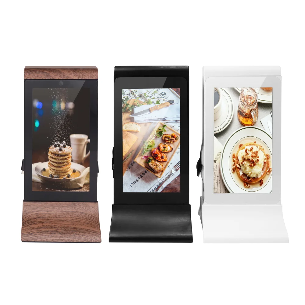 FYD-835S 7 inch Tabletop Advertising Player Restaurant WiFi LCD Screen Menu Power Bank with Android System