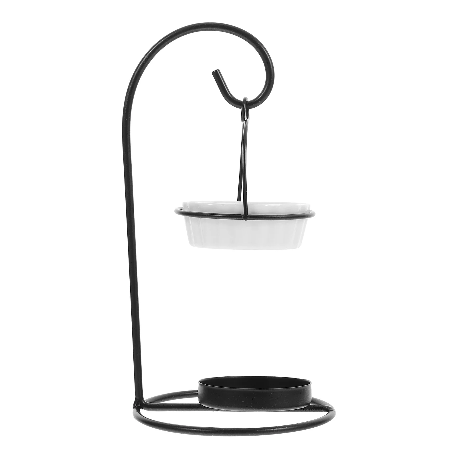 

Creative Ceramic Essential Oil Burner with Iron Stand Wax Melt Burner for Home Aromatherapy Oil Burners