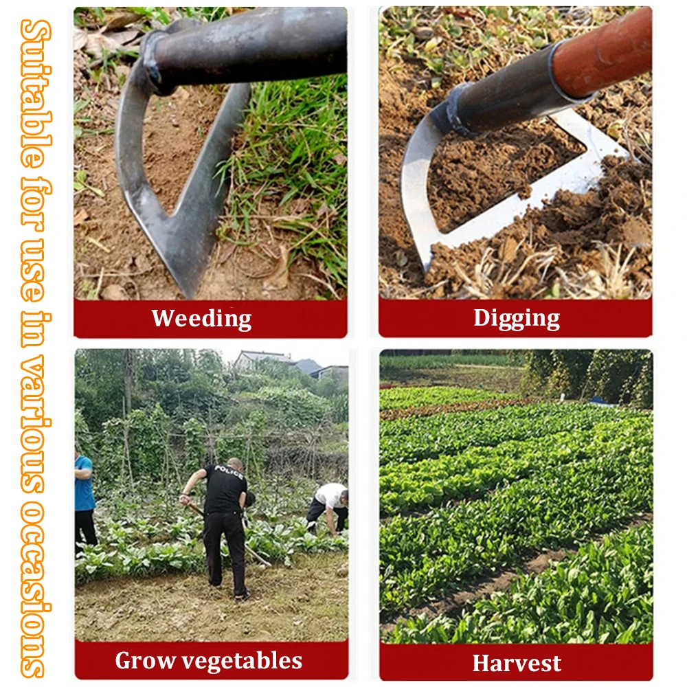 Imagem -06 - Handheld Aço Oco Jardinagem Ferramenta Weeding Rake Labor-saving Weeding & Loosening Solo Artefato Harrow Farm Tool Jardinagem