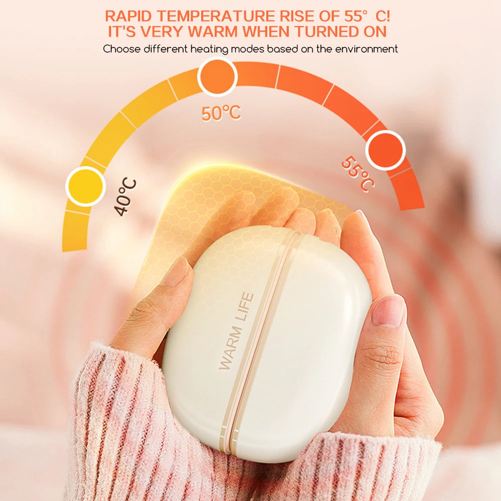 USB C Electric Hand Warmer Pocket-Sized Rechargeable Commuting Essential