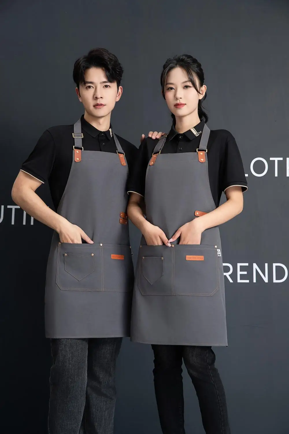 Customized your logo new fashion casual men and women thickened canvas apron