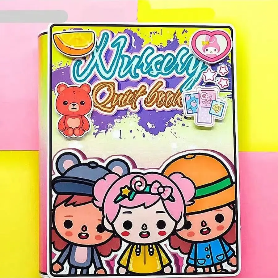 Dress-Up Theme Quiet Book DIY Kit, cute paper craft for girls, parent-child interactive game, fun educational toy