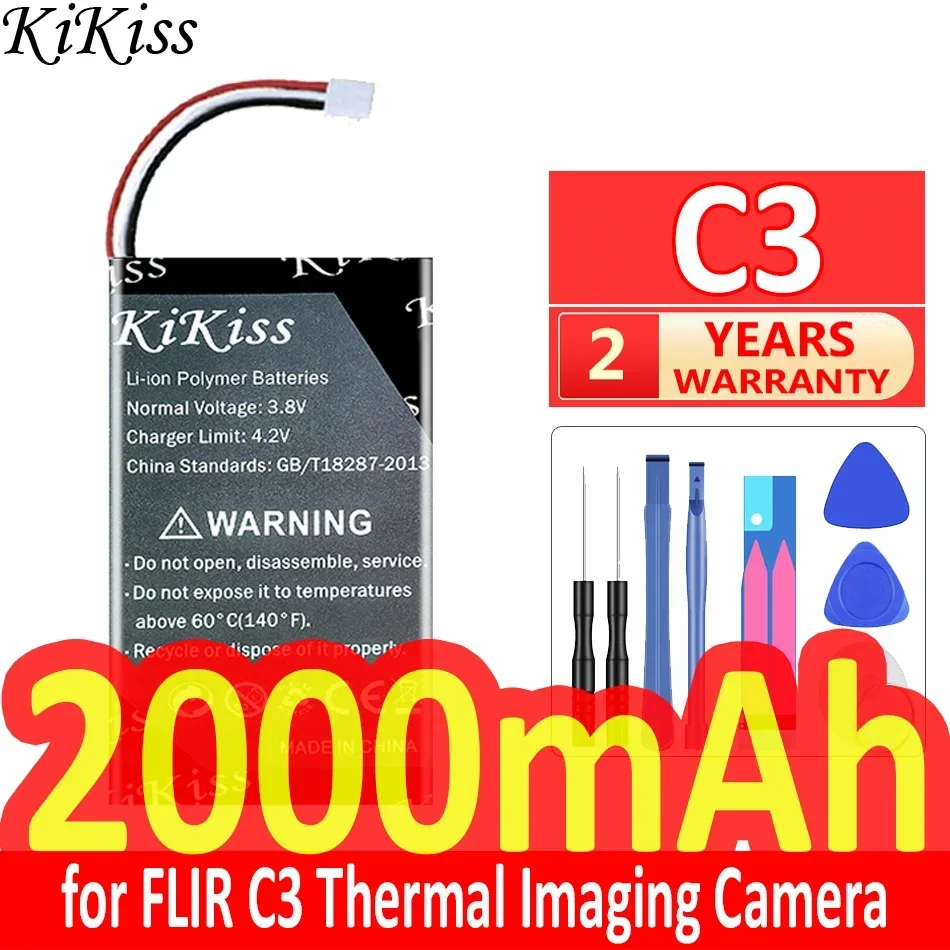 

KiKiss Battery 2000mAh 703351 ABT199369 for FLIR C3 Thermal Imaging Camera