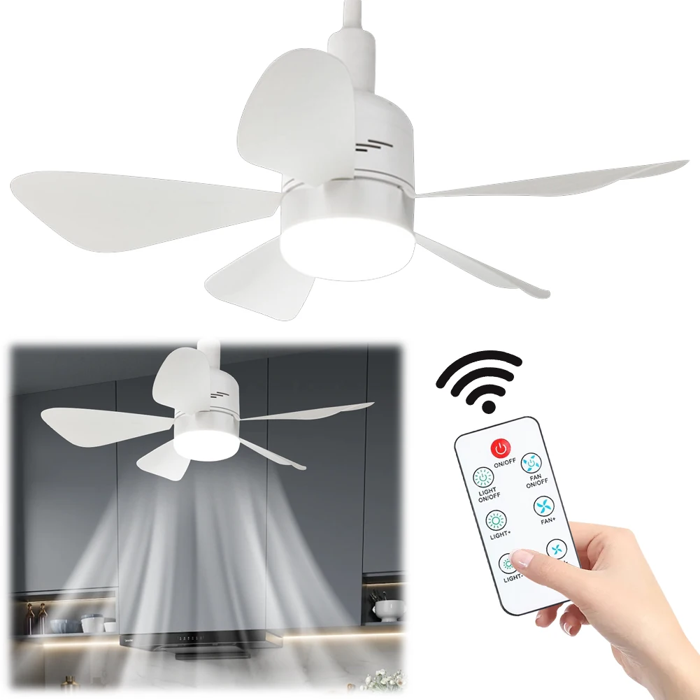 E27 Ceiling Fan with Lights Remote Control 3 Gears Adjustable 30W Modern Ceiling Fan for Kitchen Bedroom Dining Living Room