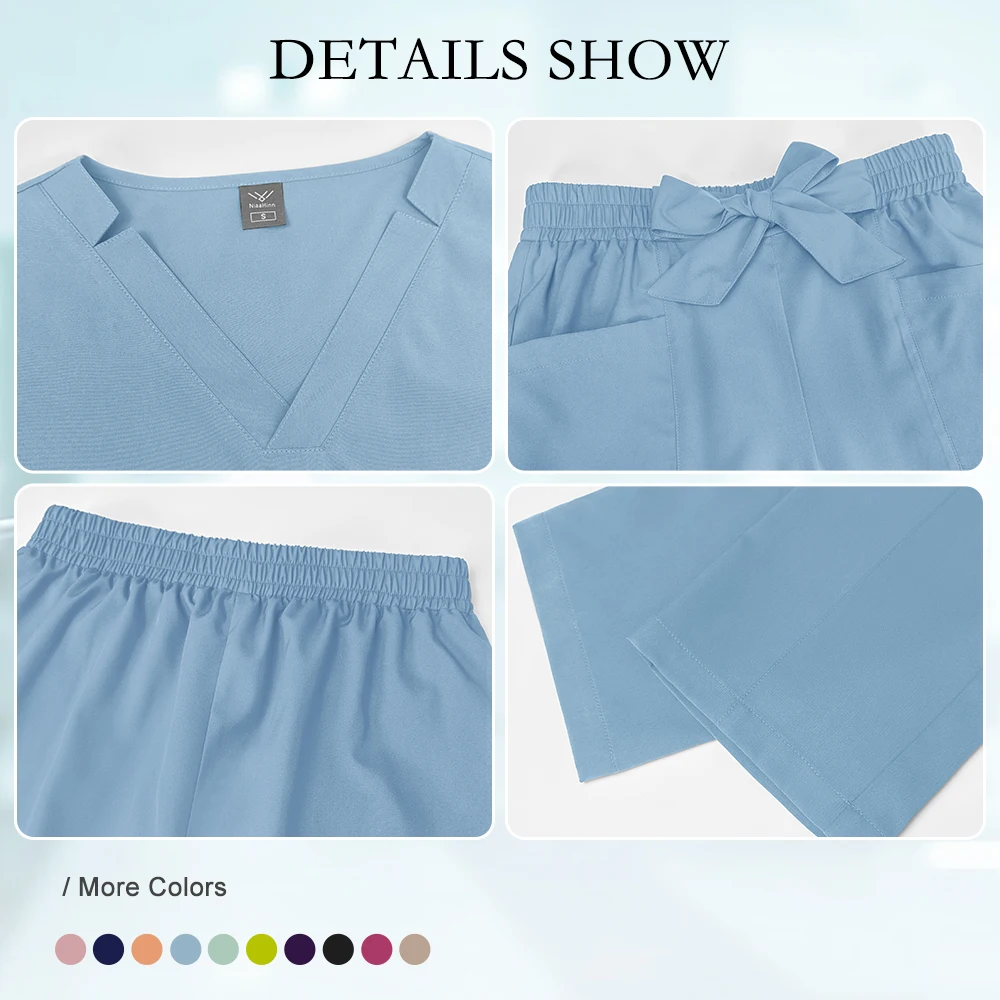 Groothandel chirurgische scrubs voor dames Verpleegkundige Verpleging Ziekenhuis Medisch Uniform Hoge kwaliteit Arts Ziekenhuis Kliniek Tandheelkundige schoonheidsscrub