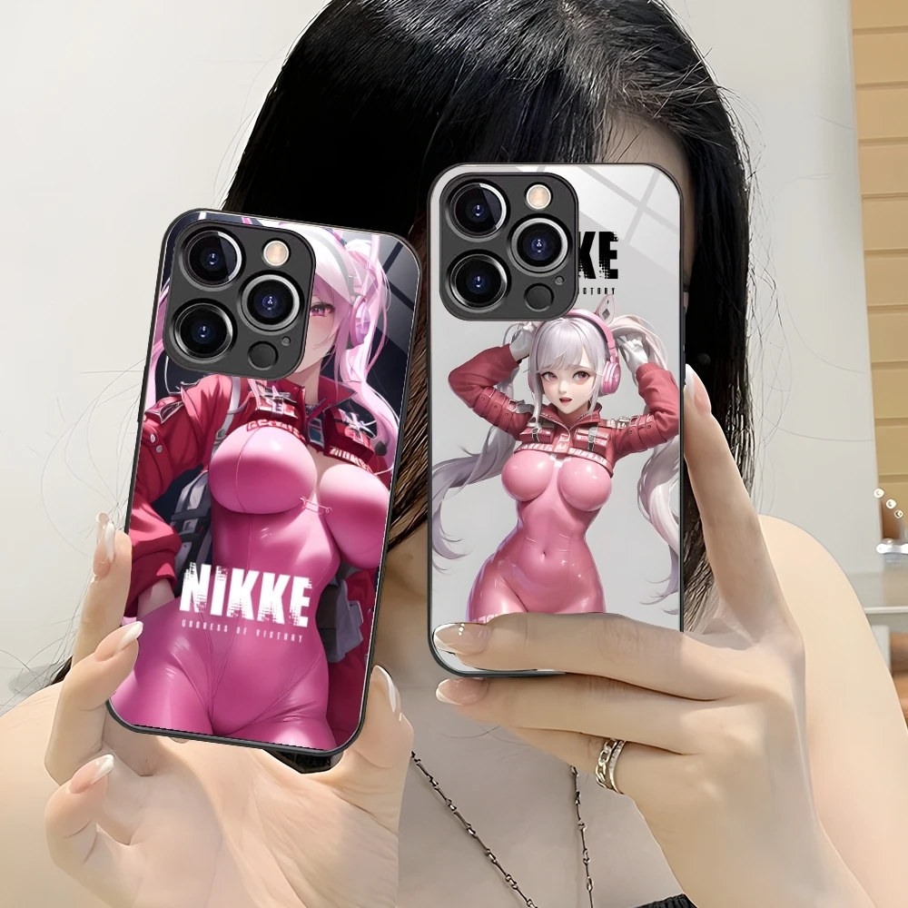 Goddess NIKKE Alice Mobile Cell Phone Case for iPhone 16 15 14 13 12 11 X XR XS 8 Pro Max Plus Mini PC Glass Phone Cover Shell