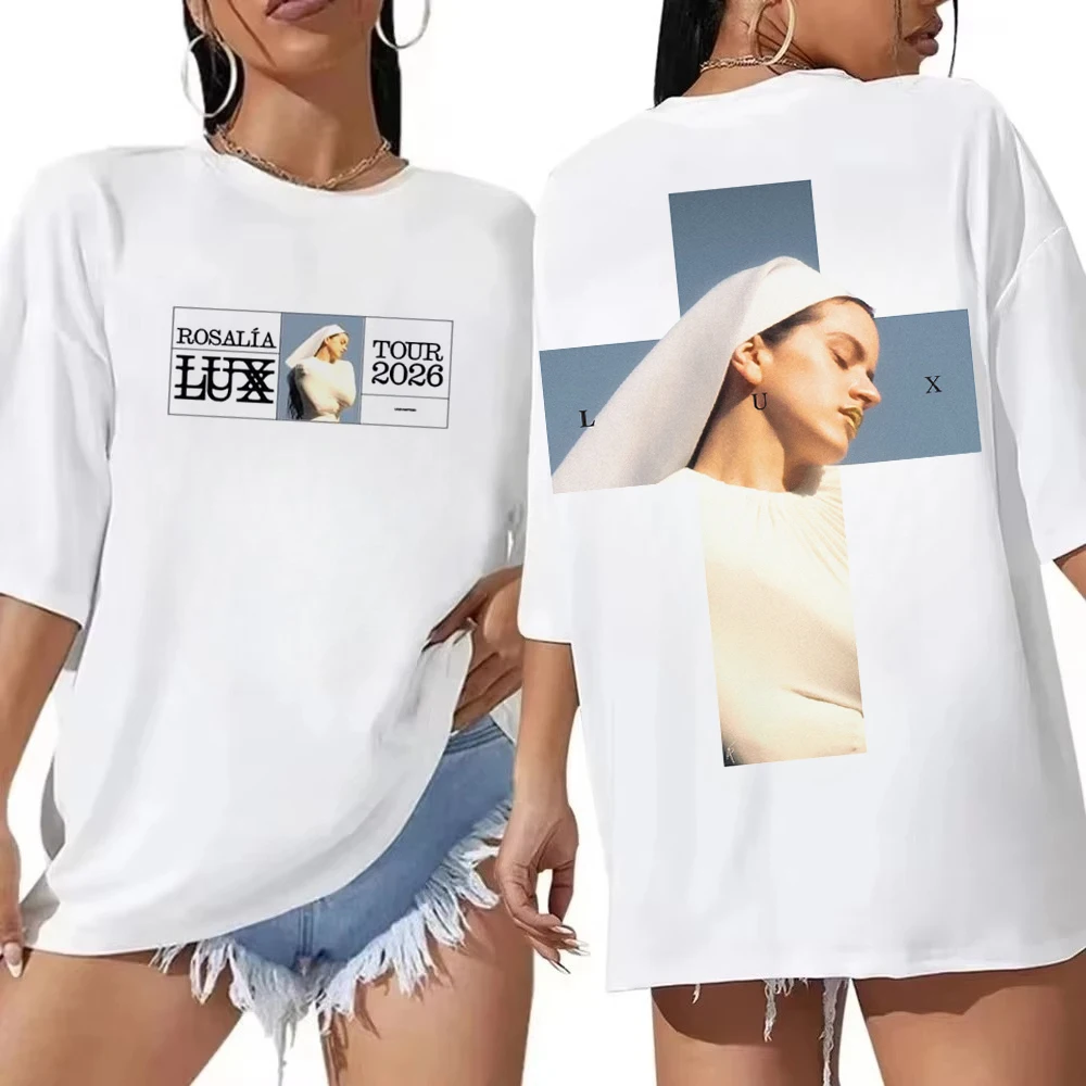 Rosalia Lux Tour 2026 T-shirt Vintage Graphic Print Cotton Tee Rosalia T-shirt Retro Fan Gift for Women and Man Fashion Tee Tops
