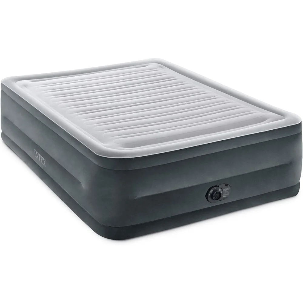 

Dura-Beam Deluxe Comfort-Plush High-Rise Air Mattress: Fiber-Tech – Queen Size – Built-in Electric Pump