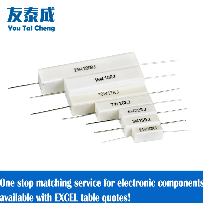 5PCS,DIP Cement Type Resistors 20W 5% 1.2KΩ 1.5KΩ 2KΩ 2.7KΩ 3KΩ 3.3KΩ 4.7KΩ 6.8KΩ 7.5KΩ 8.2KΩ 10KΩ 15KΩ 20KΩ 22KΩ 47KΩ 56KΩ 62KΩ