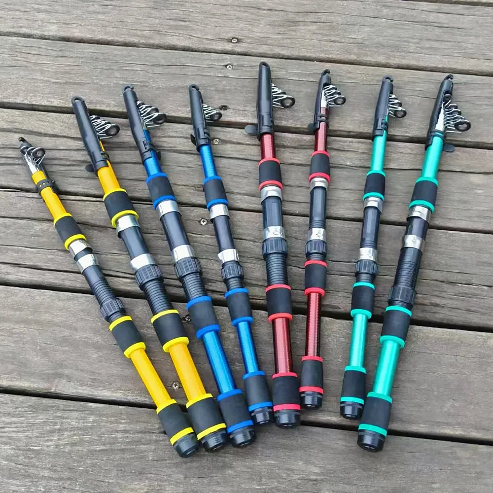 سانتا كينغ 1.8 متر 2.1 متر 2.4 متر تلسكوبي الصيد رود المحمولة الغزل الصيد قضبان أقطاب الصيد #1