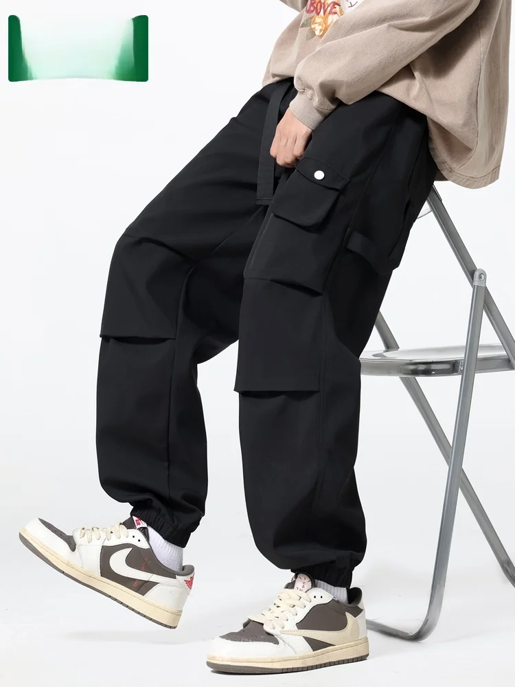 

Men's Outdoor Hiking Pants Loose Fit Windproof New 2025 Spring Autumn Workwear Trousers Breathable Polyester Fiber