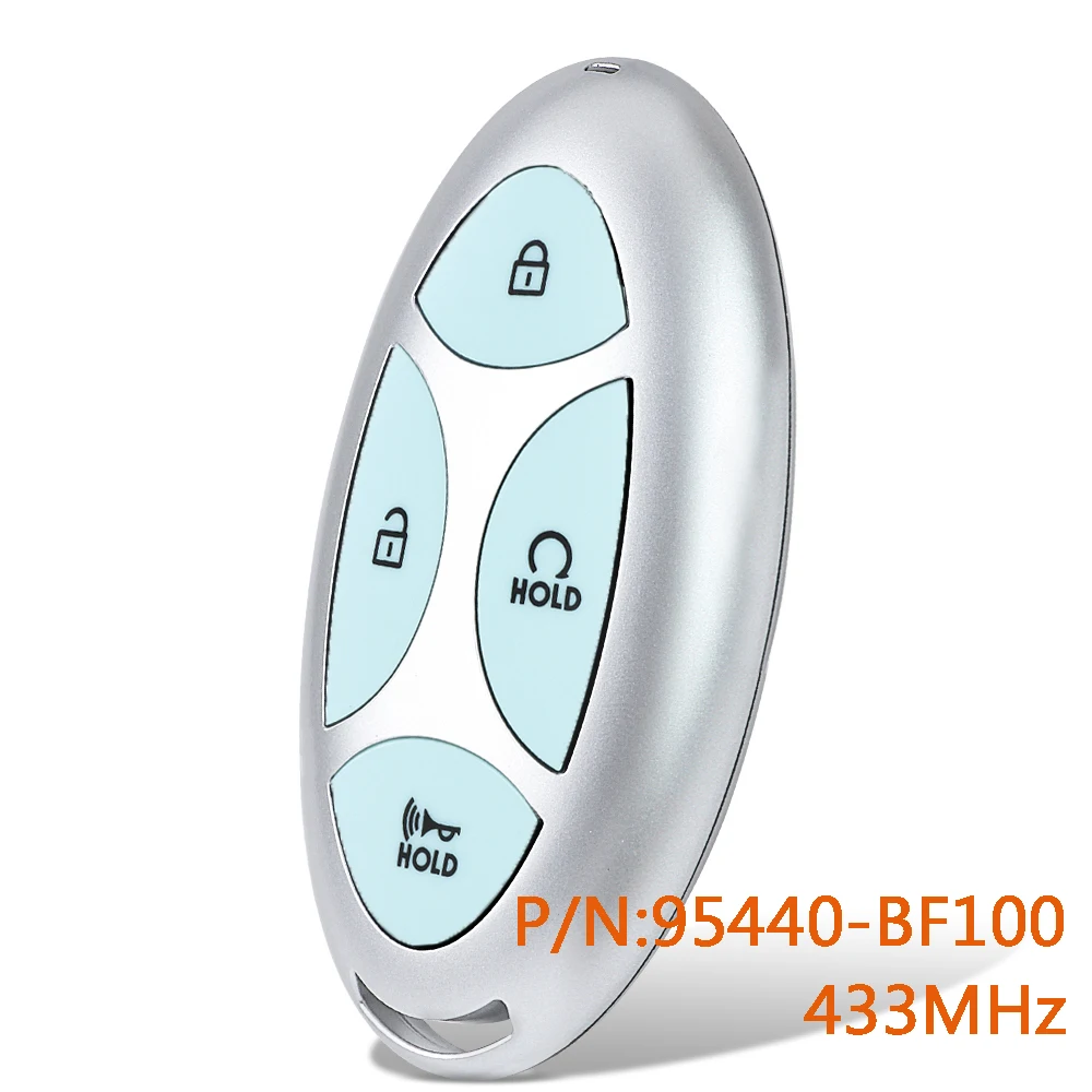 KEYECU 95440-BF100 Smart Remote Key Fob for Hyundai Kona 2023 2024 2025 TQ8-FOB-4F61M43 433MHz 4 Buttons
