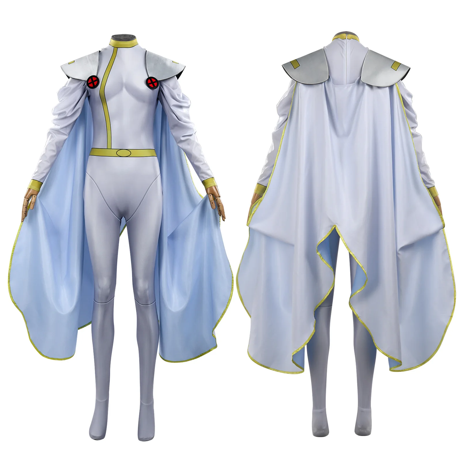 

Halloween Storm Cosplay Bodysuit Cloak Set Superhero Jumpsuit Weather Witch Ororo Munroe Costumes Carnival Anime Hero Jumpsuit