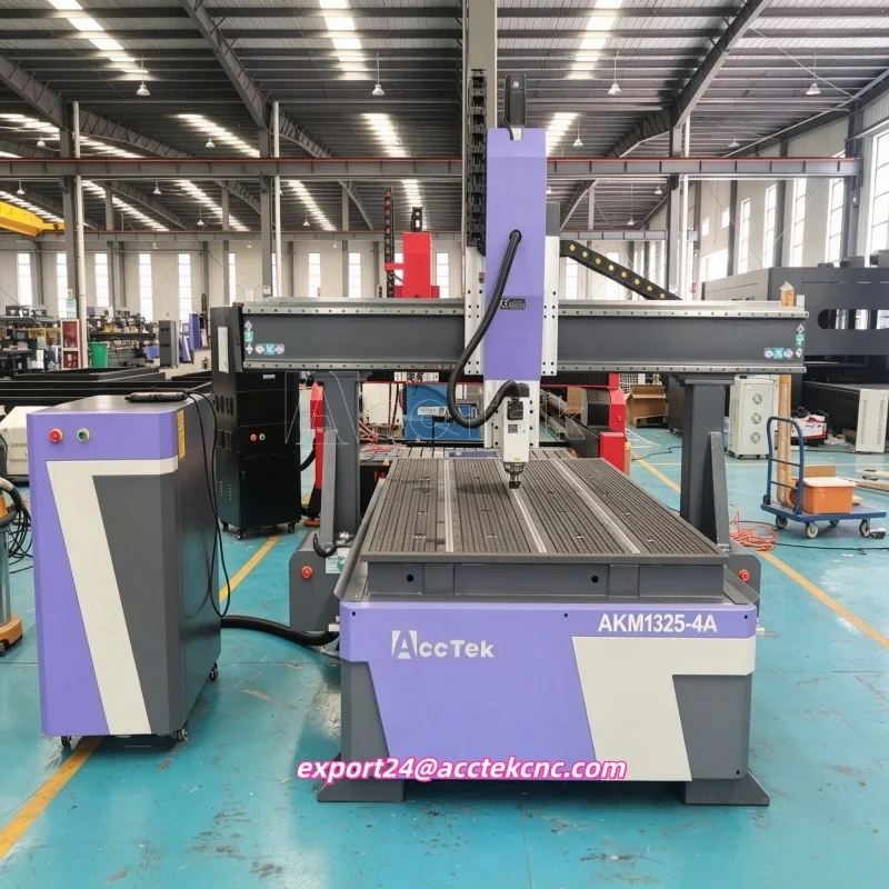 Economical Type 4 Axis Cnc Router Machine 1325 1300*2500mm Size Rotating Spindle 3d Wood Router for Woodworking