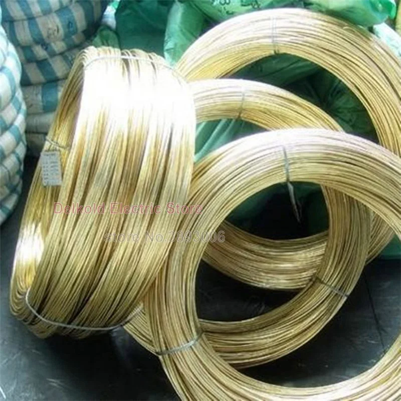 1 Meter Soft H62 Brass Wire Diameter 0.3/0.4/0.5/0.6/0.8/1/1.2/1.5/1.8/2/2.5/3/4/5mm Electrical Cable Metal Mesh DIY Material