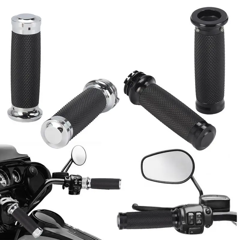 Bike Rubber Handbar Grips Racing Aluminum Handlebar with Non Slip Hand Grips Ergonomic Slip Resistant Throttle Handle Grips