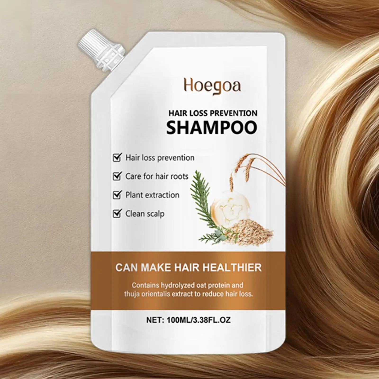 100 مللي شامبو لمنع تساقط الشعر لإصلاح الشعر المجعد التالف للتحكم في سقوط الشعر متعدد الاستخدامات مغذي عميق لفروة الرأس #1