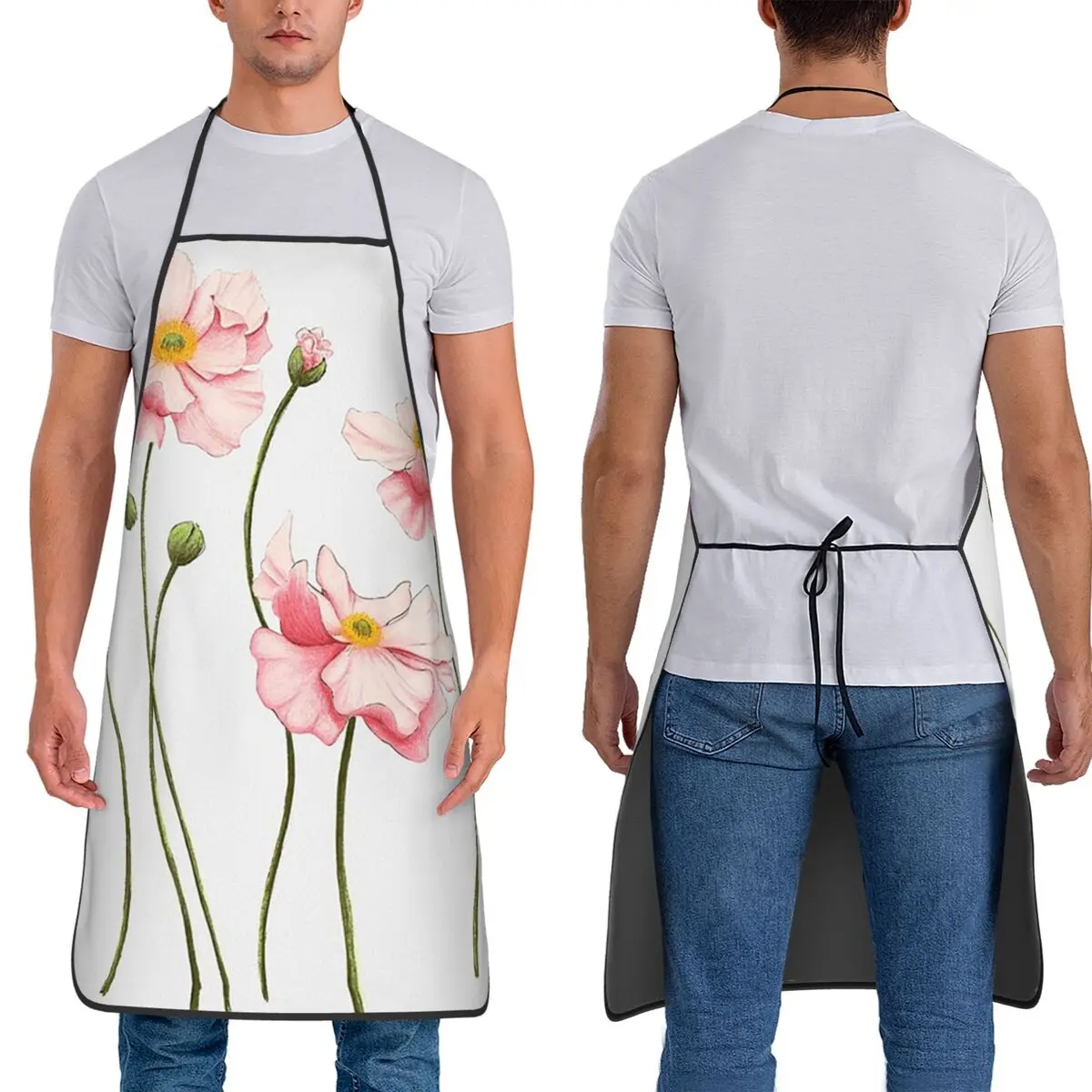 

Фартук Peachy Blooms для шеф-повара, приготовления пищи, выпечки, нагрудник без рукавов, кухонный сарафан для уборки для женщин и мужчин, садоводства