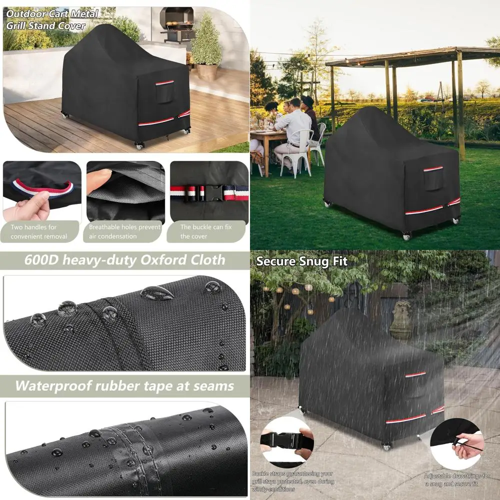 

60 Big Green Egg Grill Cover - Waterproof, Heavy-Duty Outdoor BBQ Cover for Kamado Ceramic Grills