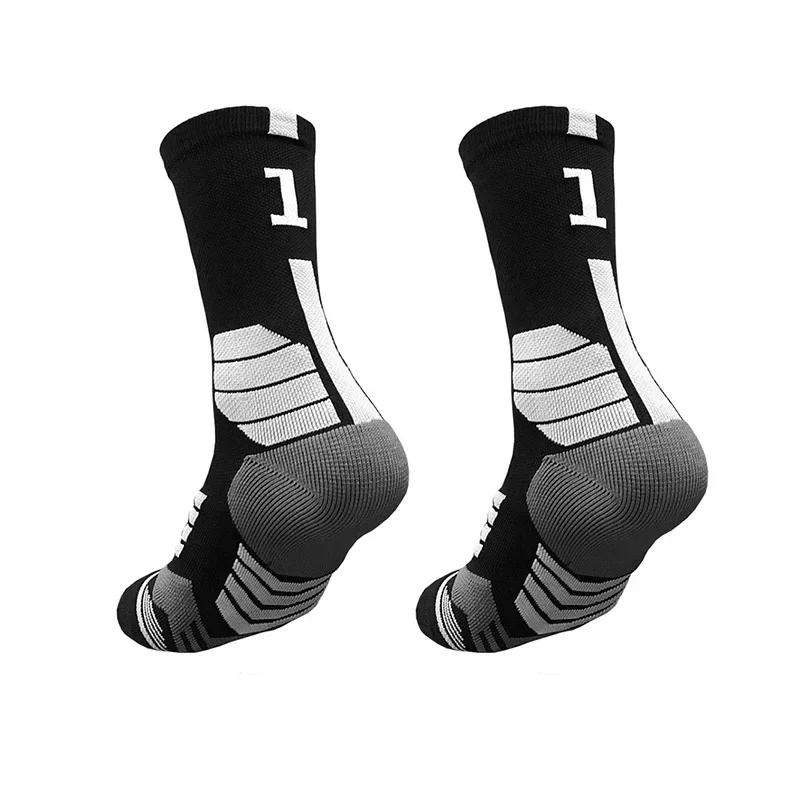 Professional Basketball Socks With Number Spliceable Compression Adults Elite\'s Sports Socks Breathable Running Cycling Socks