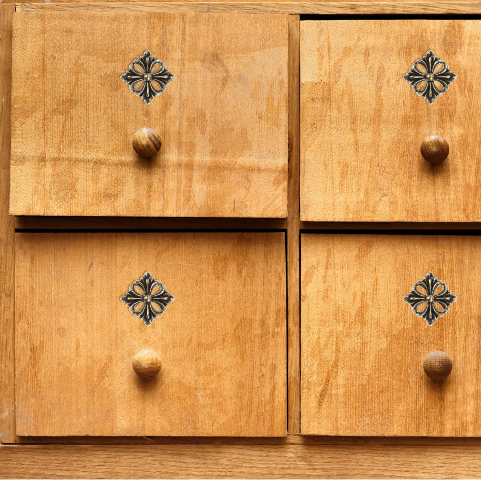 

12Pcs Furniture Metal Plate Elegant Flower Design Decorative Piece for Christmas Wedding Birthday Festival Home Decoration