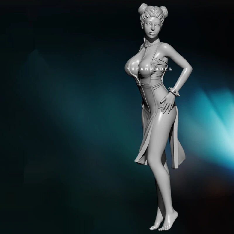 

75mm Sexy Secret Service Team Resin Model Figure Gk Micro Miniature 3d Printed White Model Toy Unassembled And Unpainted Kit