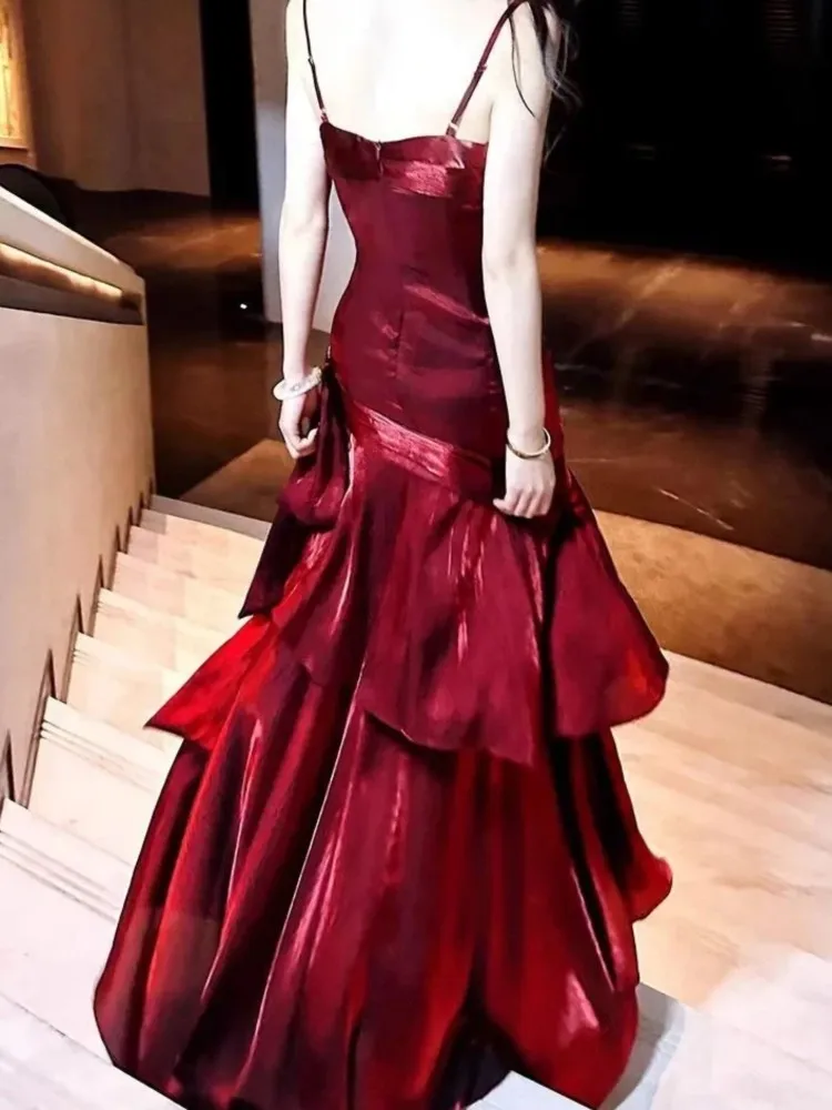 المرأة الربيع الصيف أنيقة عارية الذراعين تكدرت ضوء فستان حفلة فاخرة موضة فساتين لحفلات الكوكتيل عيد ميلاد الزفاف الكبار فستان حفلات