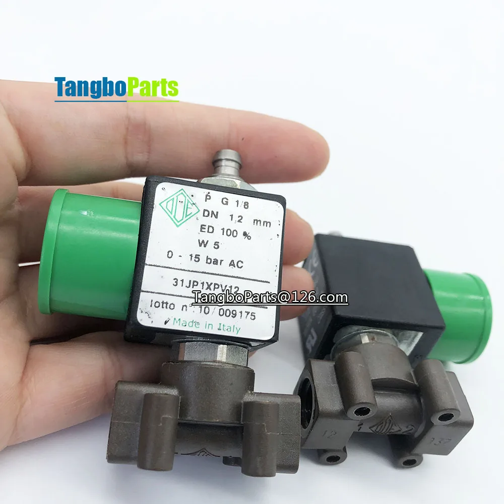 ODE AC110V AC230V 120~135℃ 0~15Bar 2-Position 3-Way Water Inlet Outlet Solenoid Valve For Coffee Machine