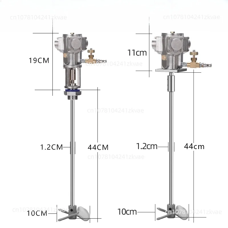 

60L Pneumatic Mixer Air Agitator Air Blender Stirrer Aluminum alloy Air Mixing Machine 2800RPM 1/8HP 5 Gallon Mixing Equipment