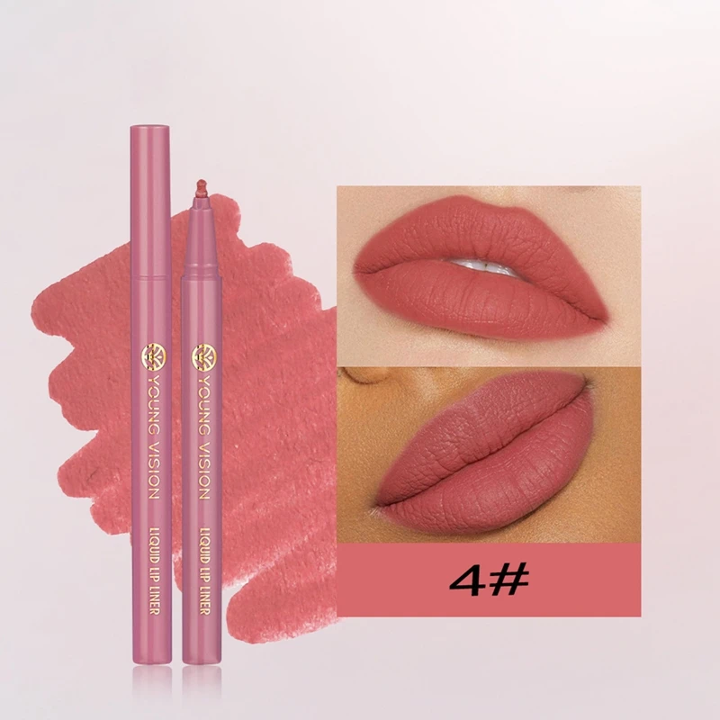 6-delige matte vloeibare liplinerset Waterdichte lipliner-cosmetica voor dames - Langdurige formule in levendige kleuren