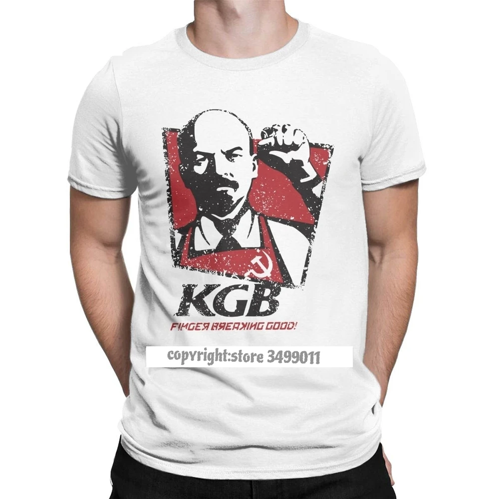 Lenin The Soviet Union Tshirts Men Communist Communism Ussr Marx Comrades Russia Premium Cotton Tee Shirt Fitness T Shirt