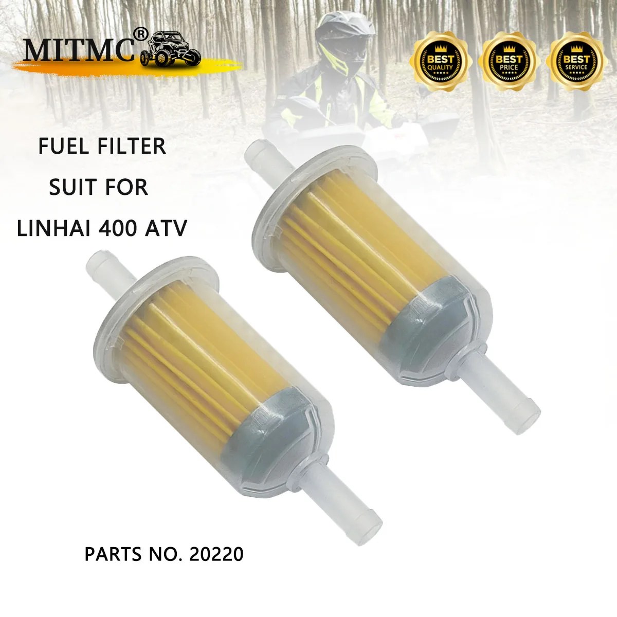 

2PCS /5PCS Fuel Filter For Linhai LH260 300 400 ATV Stels ATV 300B Buyang 300 FA-D300 H300 Parts Cod 2.9.01.0140 LU018947 20220