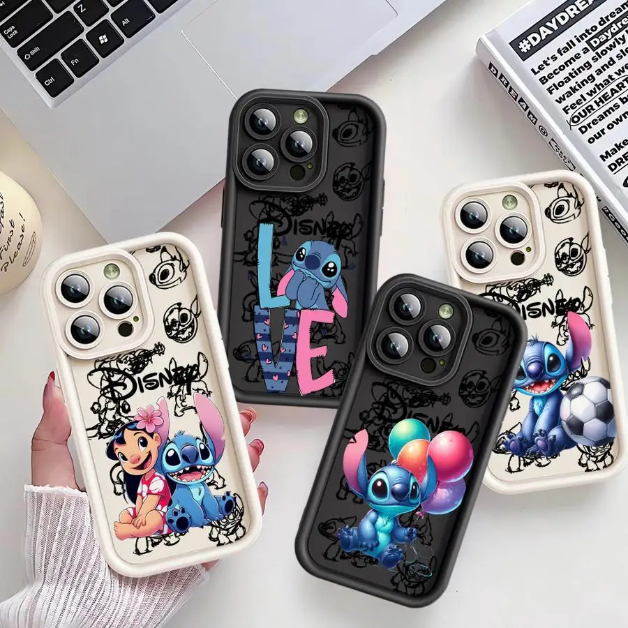 Disney Stitch Phone Case for Xiaomi Redmi 12 12C 13C 5G 13 4G A1 A2 Plus A3 Poco X3 NFC X3 Pro C50 C51 C61 Coque Cover