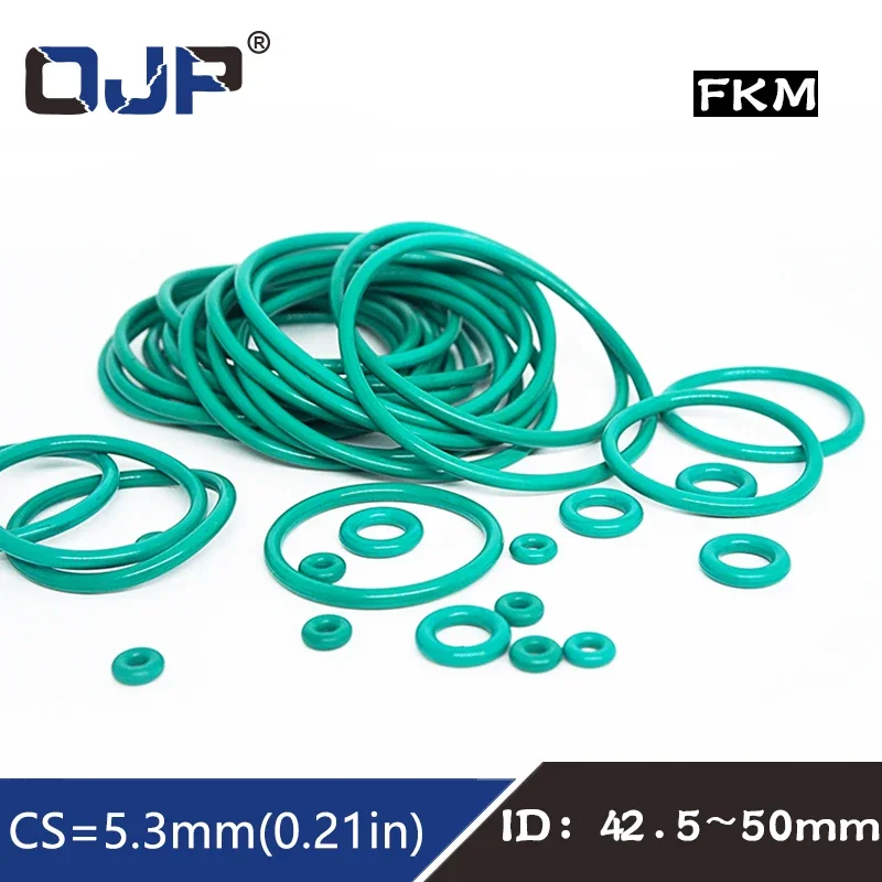 Thickness CS3.55/5.3mm Green FKM O-ring FPM Fluorine Rubber Sealing Gasket Rubber Washer Ring Wholesale In Specifications