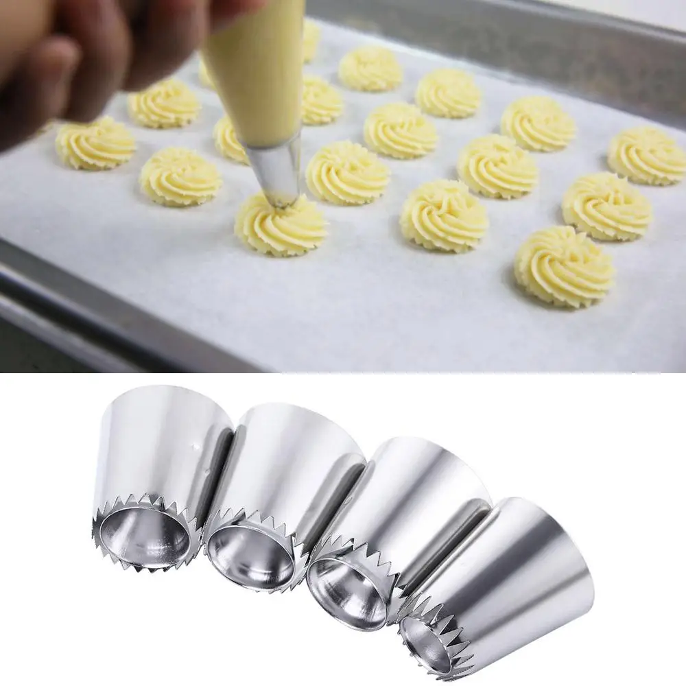 Ice Cream Biscuit Cake Decoration Cookie Baking Tool Sultan Tube Russian Pastry Tip Icing Piping Nozzles