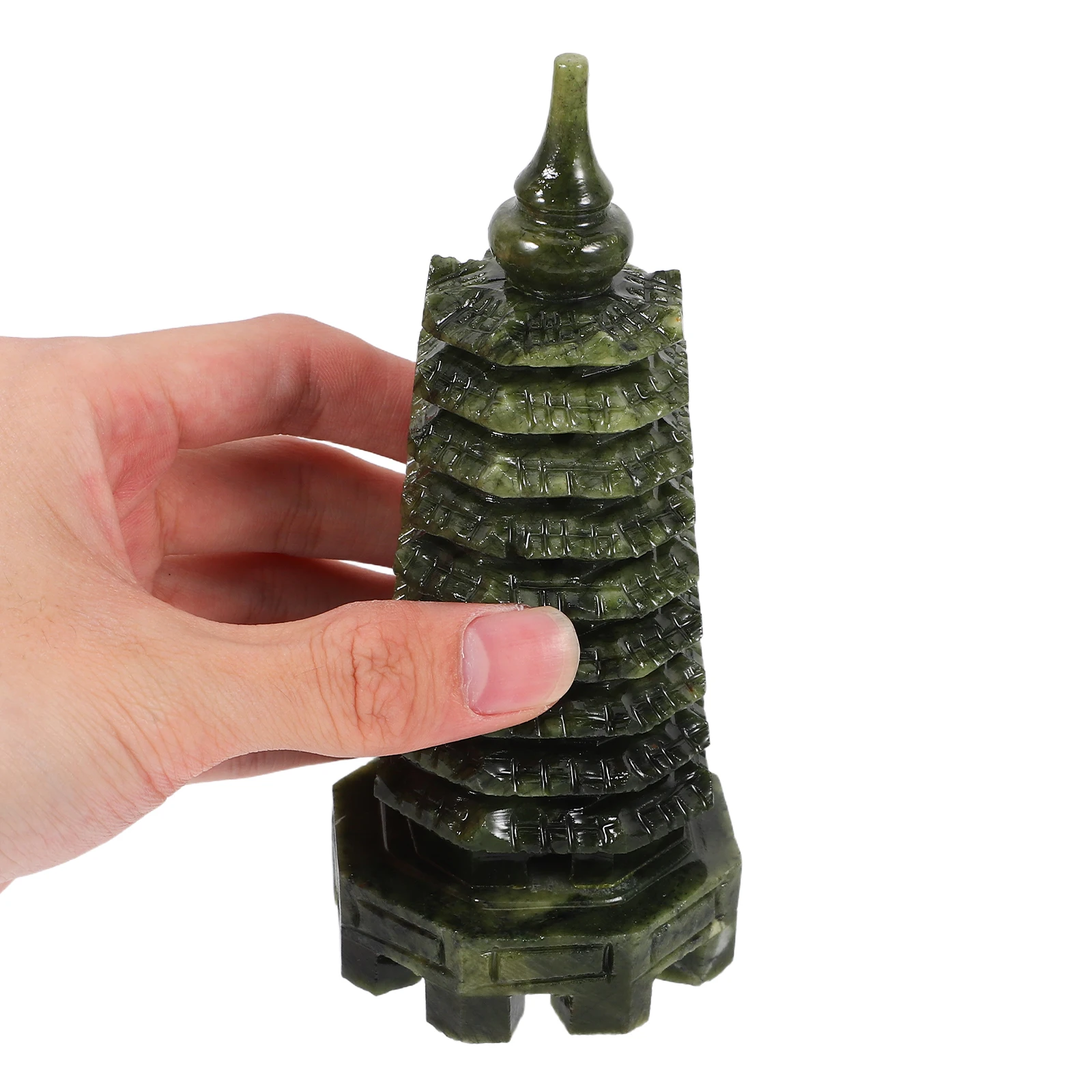 

Carved Wenchang Tower Hand Home Decor Statue Pagoda Handmade Figure Ornament Decoration