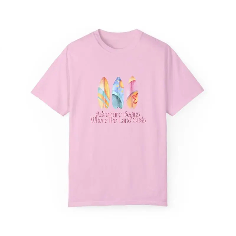La aventura comienza donde el carril termina camiseta prenda teñida perfecta para amantes de la playa buscadores viajes divertidos de verano