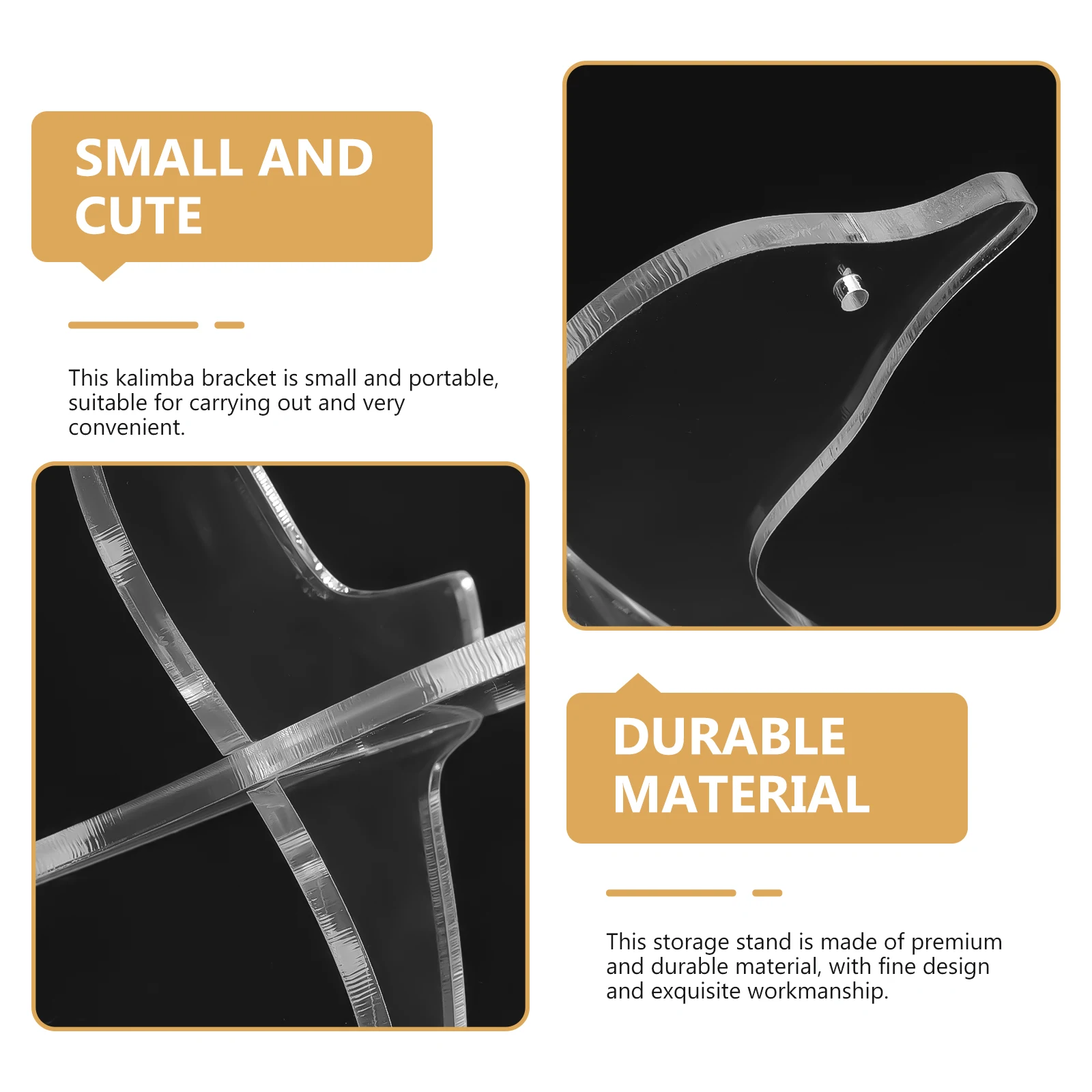 

Premium Acrylic Kalimba Holder Portable Transparent Thumb Piano Stand Small Durable Music Instrument Bracket Gift For Studio